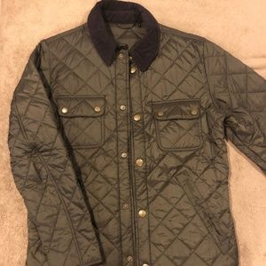 Barbour Quilted Jacket - Green/Gold - Small